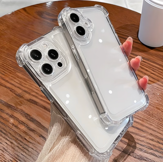 iPhone 17 Átlátszó Tok Ütés Elnyelő Sarkok – Kameravédő Kialakítással