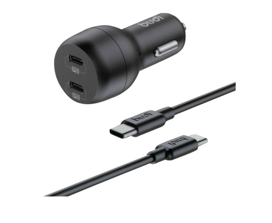 40W Dual PD Autós Gyorstöltő – USB-C to USB-C Kábellel, Gyors és Biztonságos Töltés