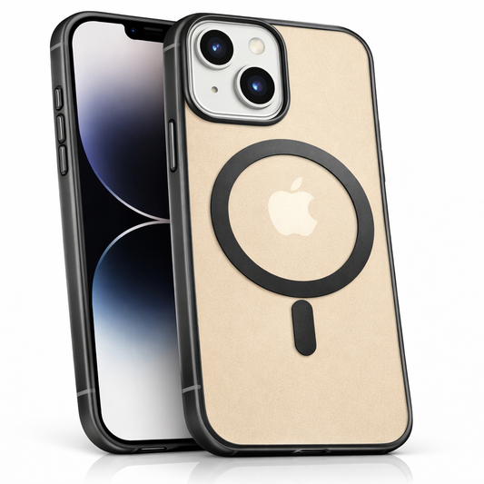 iPhone 13/14 mágneses szilikon tok, Fekete